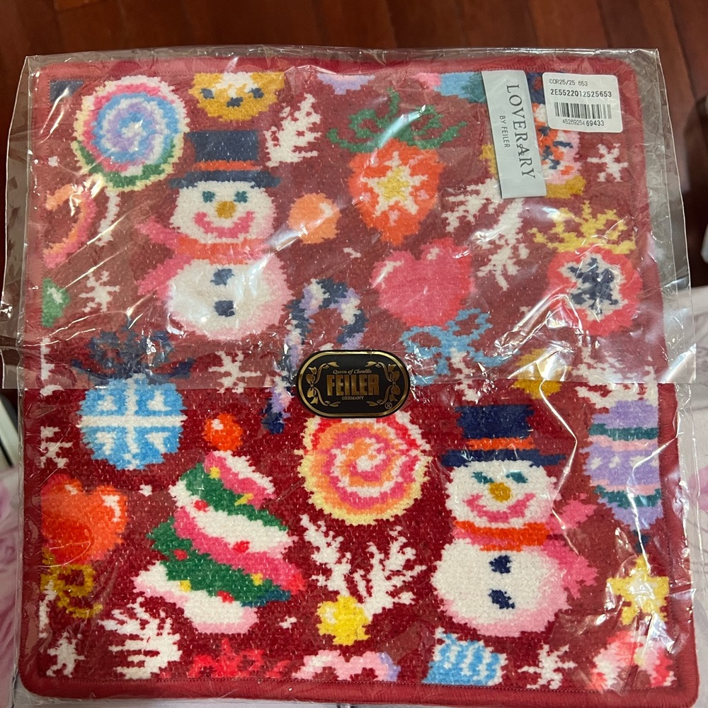 NIB Feiler 2023 Christmas limited edition mini square towel